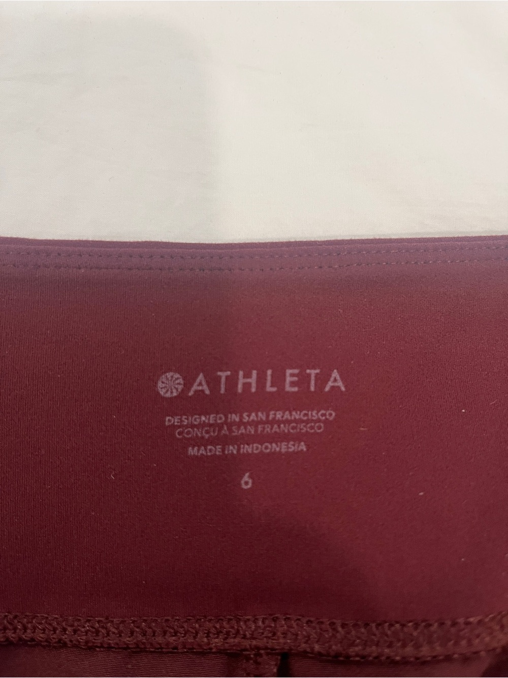 Athleta Endless High Rise Pants Size 6 Garnet - Picture 3 of 4